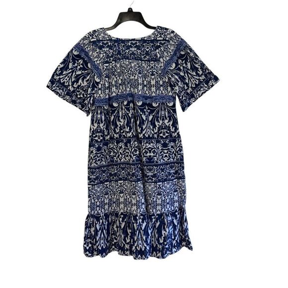 National Women's 1X Floral House Dress Nightgown Pullover Muumuu %100 Cotton - Picture 2 of 12